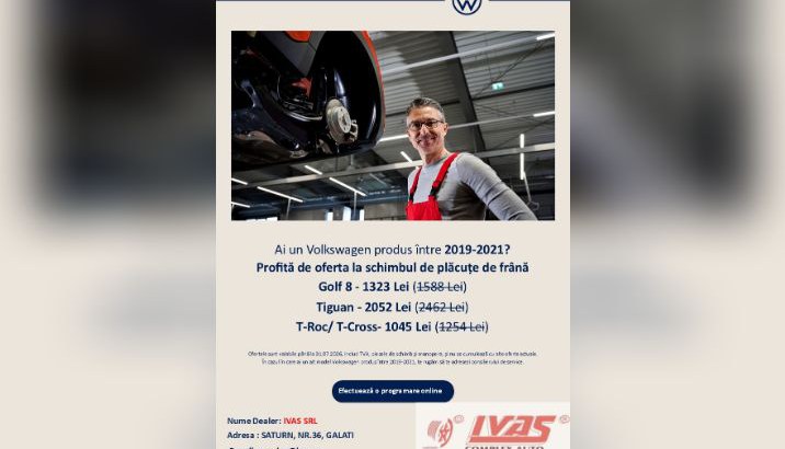 SEGMENT II-SCHIMB PLACUTE FRANA VW